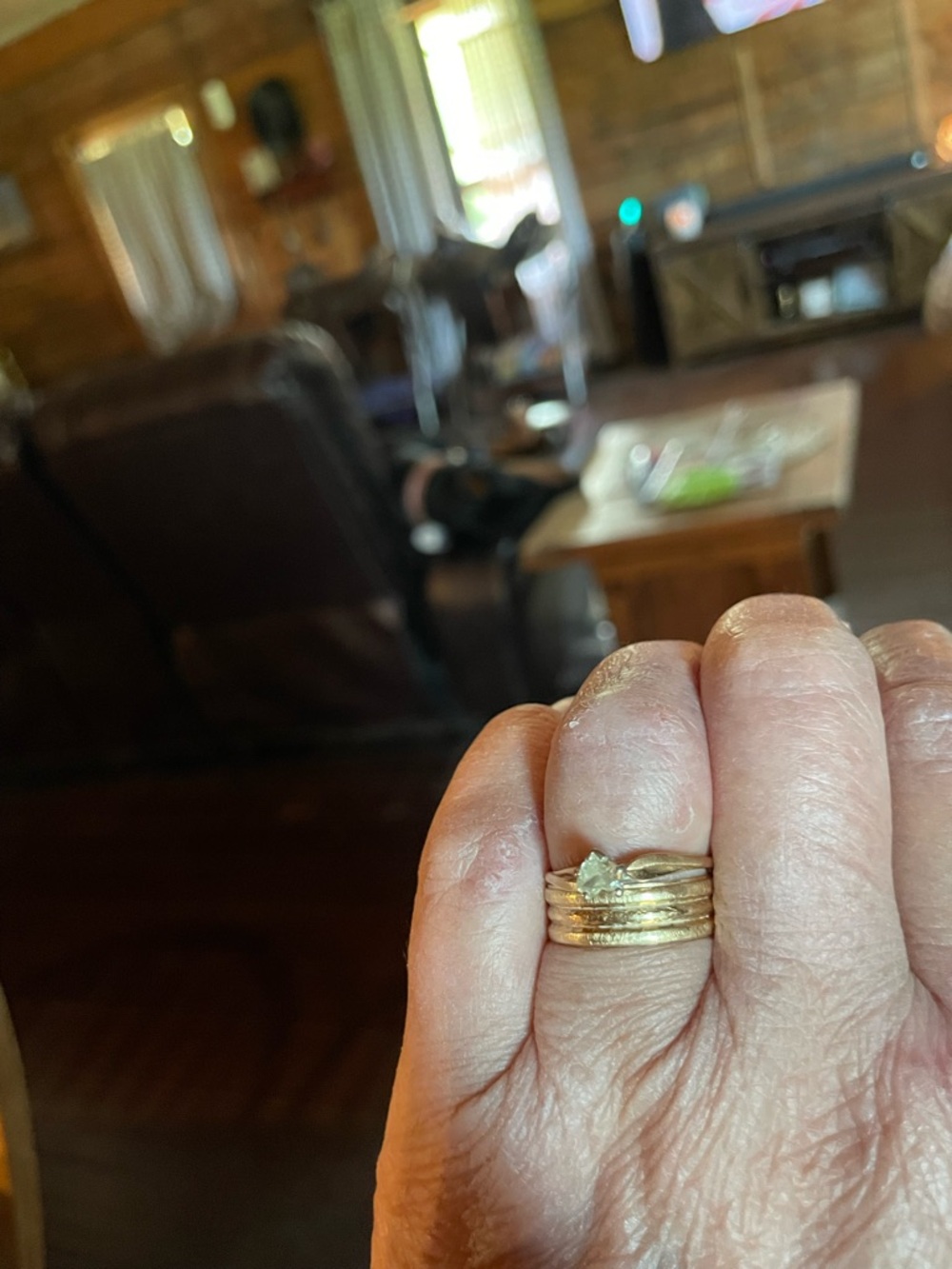 Gold Stackable Leaf Accent Ring - Women Jewelry